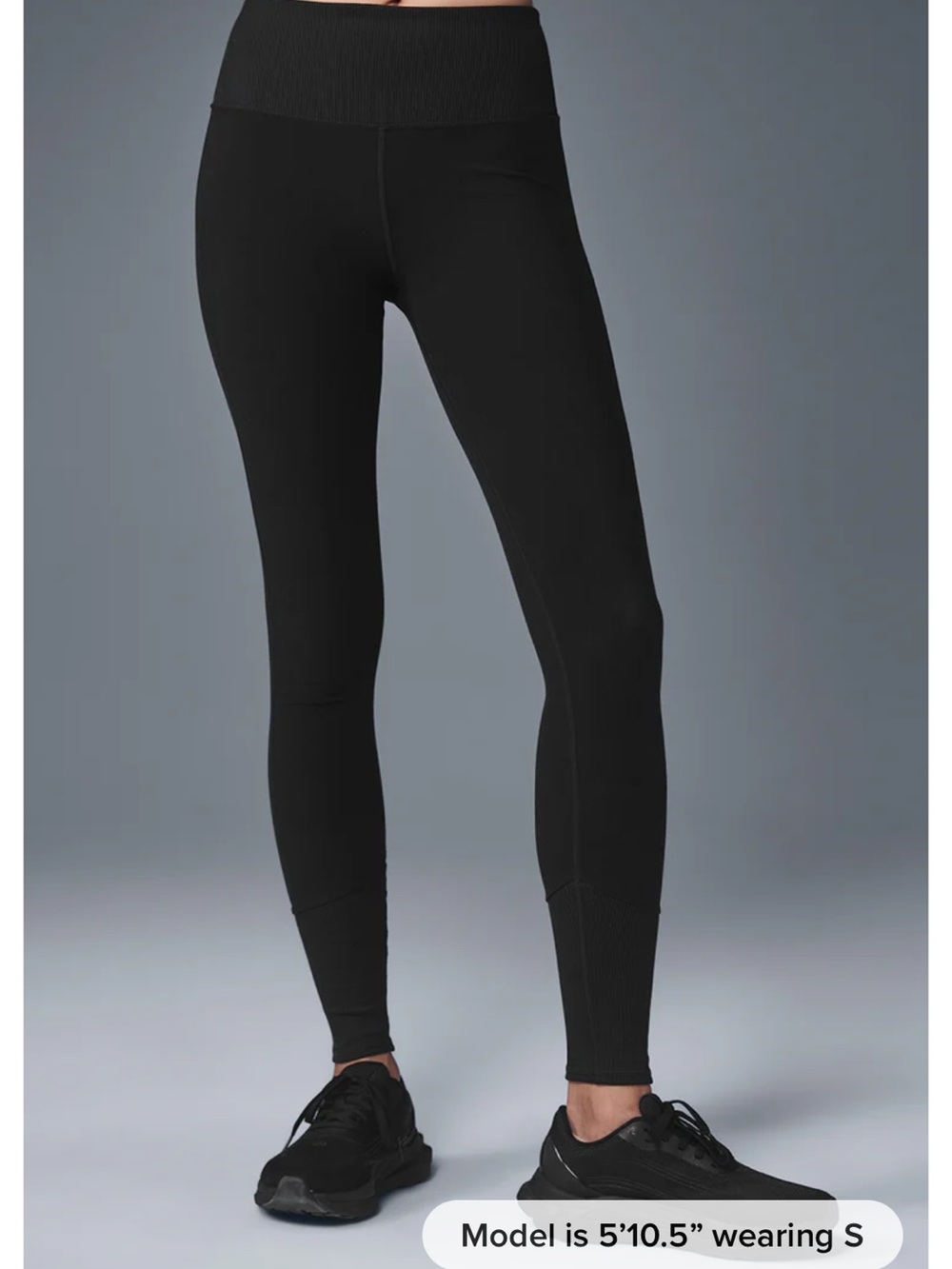 ALO Yoga Black Ribbed High-Waist Leggings & Bralette Set - Picture 5 of 5